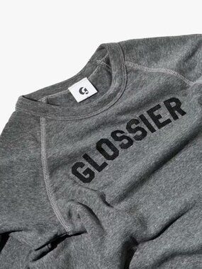 Glossier Crewneck Sweatshirt Gray Sz. M